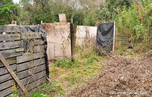 ブッシュとバリケードが混在したエリア