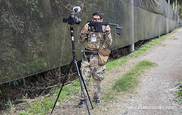 マック堺さんがレビューを撮影