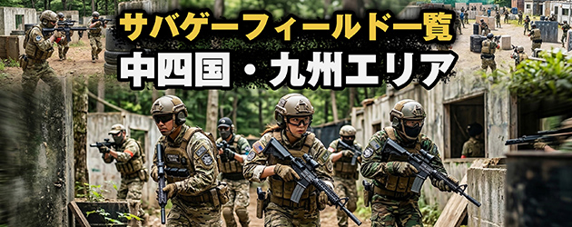 サバゲーフィールド一覧　中四国・九州エリア