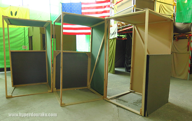 るバリケード類は全て移動可能