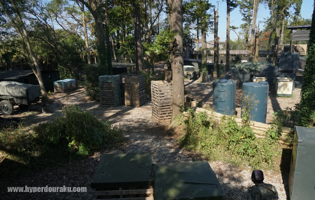 物資集積所(L)～(K)付近