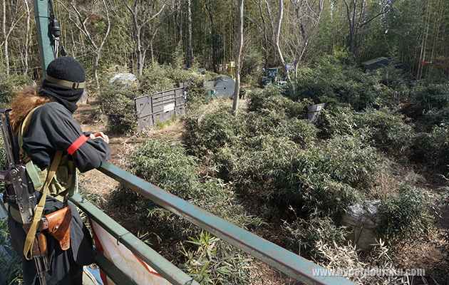 観戦台から望むフィールド