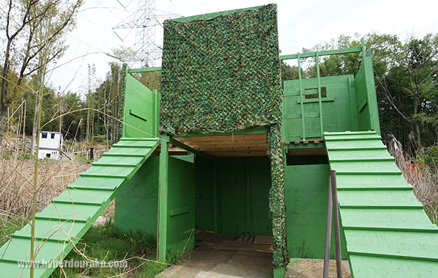 城下町エリアを射界に収めることができる