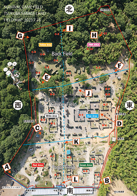 フィールドは大きく6等分