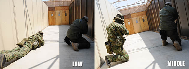 ハイ、ミドル、ローの3ポジション射撃