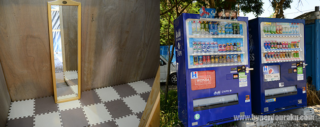 男子更衣室　自販機