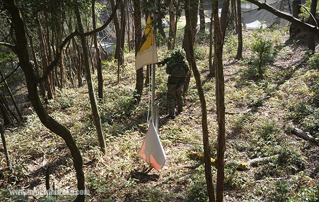 Aスタート付近のフラッグ